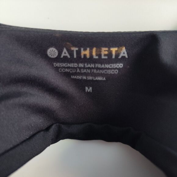 New Athleta Black Square Neck Bra Cup Bikini 36D Top 530951 Swim Medium NWT - Picture 7 of 12